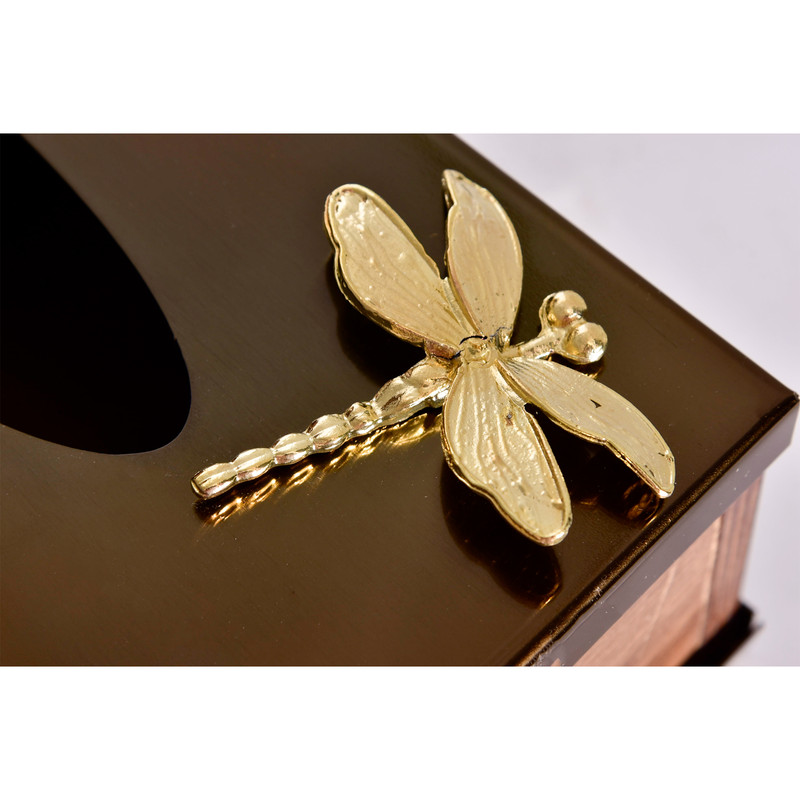 ست سطل و جای دستمال کاغذی مدل سنجاقک