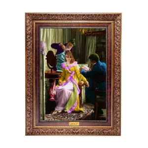 تابلو فرش ماشینی نقش نگار رضوی طرح مشاطه کد 813C