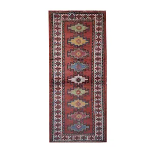 فرش قدیمی دستباف کناره طول دو متری مدل MG5