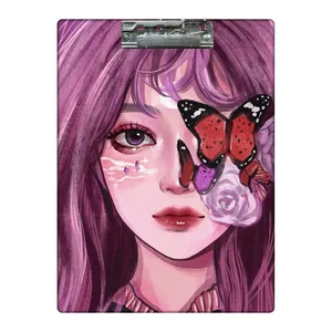 تخته شاسی طرح دختر پروانه ای کد 2682478 سایز A4