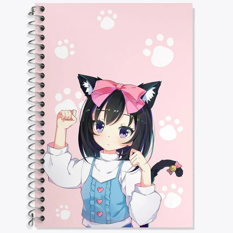 دفتر لغت 50 برگ خندالو مدل دختر انیمه ای کد 18065