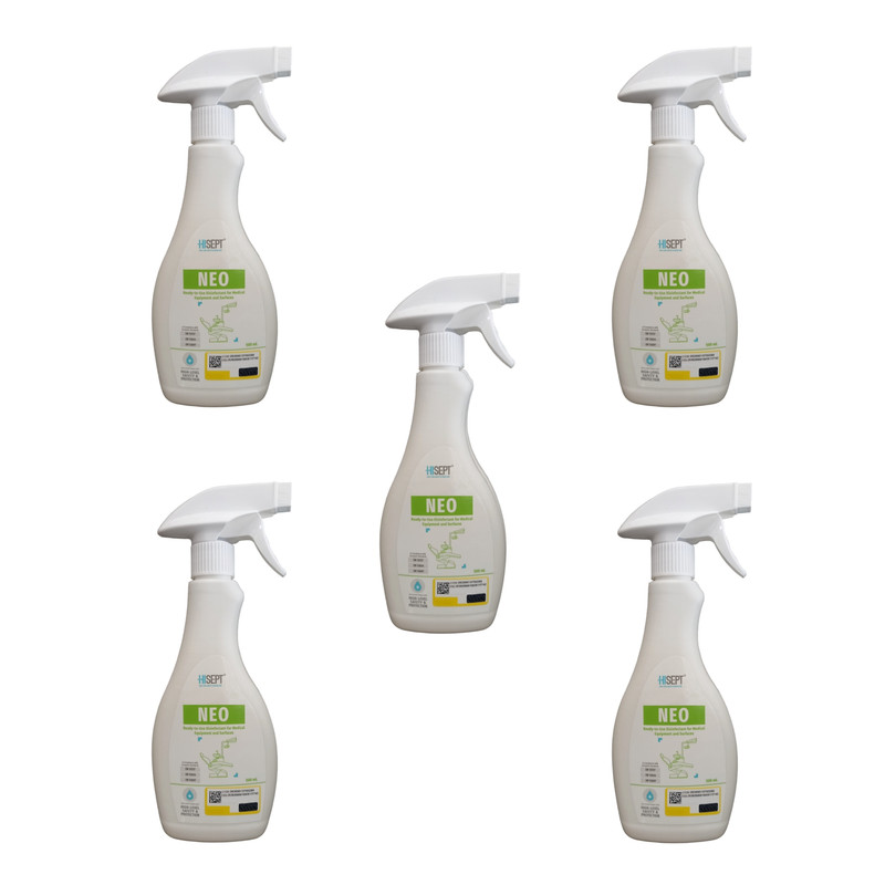 محلول ضدعفونی کننده به بان شیمی مدل هایسپت نئو حجم 500 میلی لیتر مجموعه 5 عددی