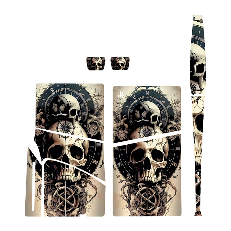 برچسب کنسول بازی پلی استیشن5 اسلیم دیسک خور توییجین وموییجین مدل eskelet 03 مجموعه7 عددی