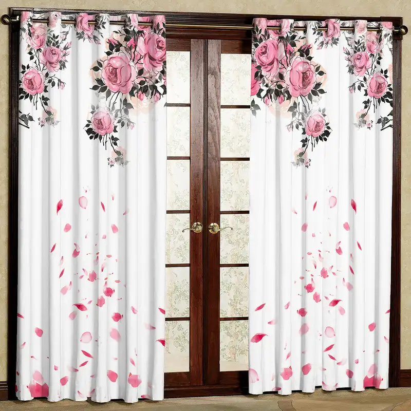 پرده مدل گل دار مخمل پانچی کد 4087 سایز 200x140 سانتی متر