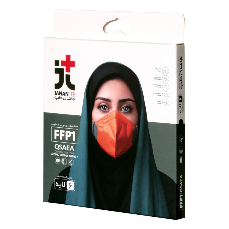 ماسک تنفسی جانان طب مدل FFP1 فیلتردار بدون دریچه بازدمی 6 لایه ماسک تنفسی جانان طب مدل FFP1 فیلتردار بدون دریچه بازدمی 6 لایه