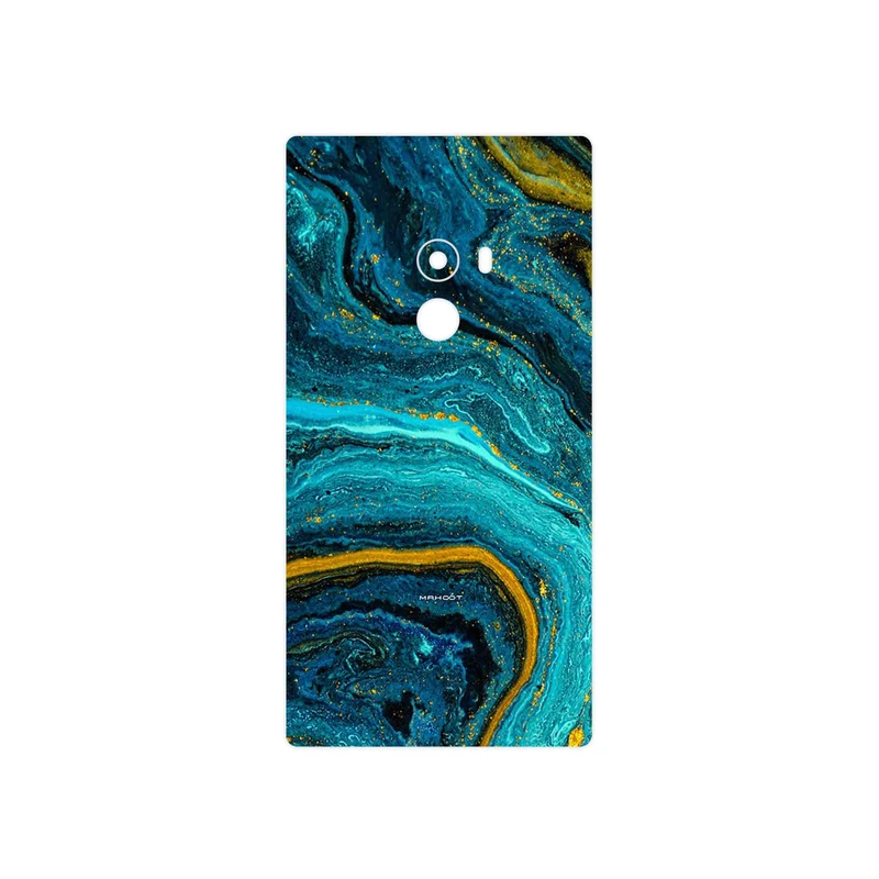 برچسب پوششی ماهوت مدل Turquoise marblewith golden streaks مناسب برای گوشی موبایل شیائومی Mi Mix
