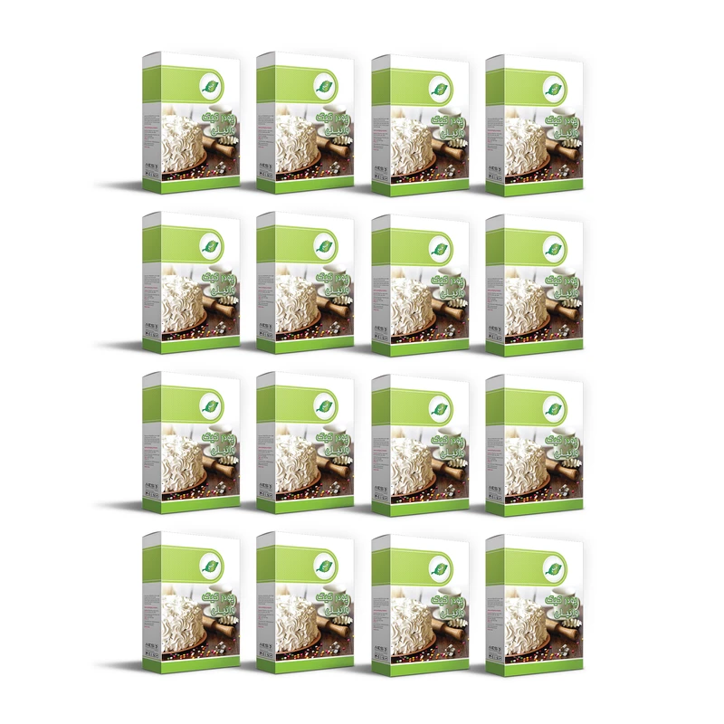 پودر کیک وانیل جمع - 500 گرم بسته 16 عددی