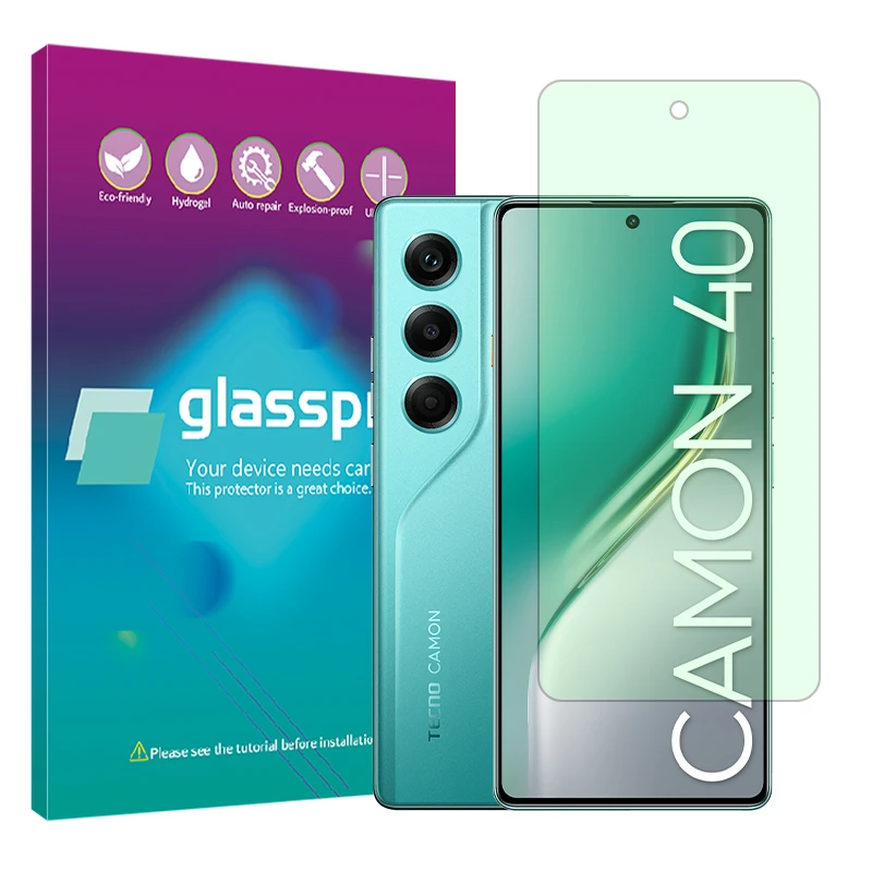 محافظ صفحه نمایش آنتی گرین گلس پرو مدل هیدروژلی مناسب برای گوشی موبایل تکنو Camon 40