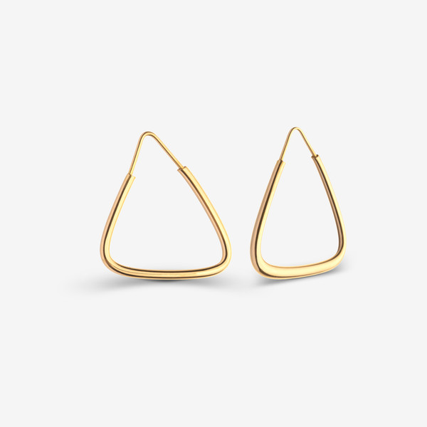 گوشواره حلقهای طلا 18 عیار زنانه گلدم مدل 2E245007