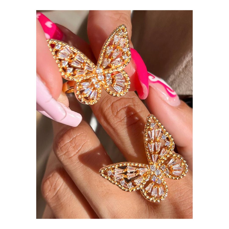 انگشتر زنانه مدل طرح پروانه Ag101