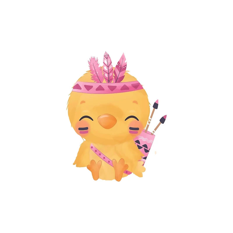 استیکر دیواری کودک مدل جوجه سرخ پوست