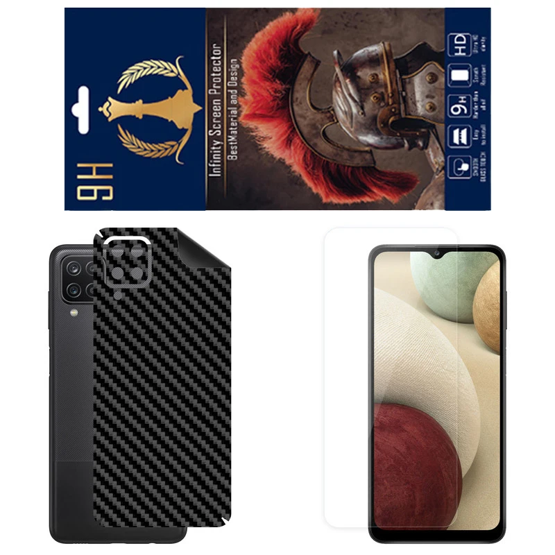 برچسب پوششی اینفینیتی مدل FC مناسب برای گوشی موبایل سامسونگ Galaxy A12 به همراه محافظ صفحه نمایش