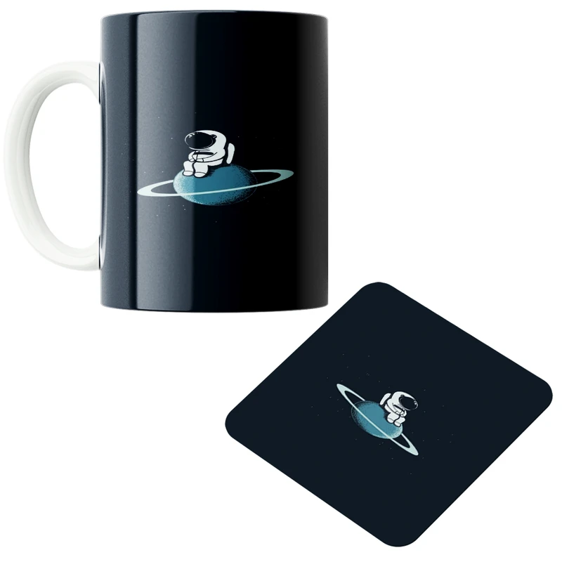 ماگ پاد آفرین مدل فضانورد تنها کد 9512 به همراه زیر لیوانی 