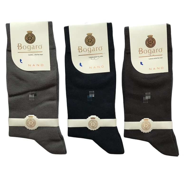 جوراب مردانه مدل نانو بوگارو کد bms 08 مجموعه 3 عددی