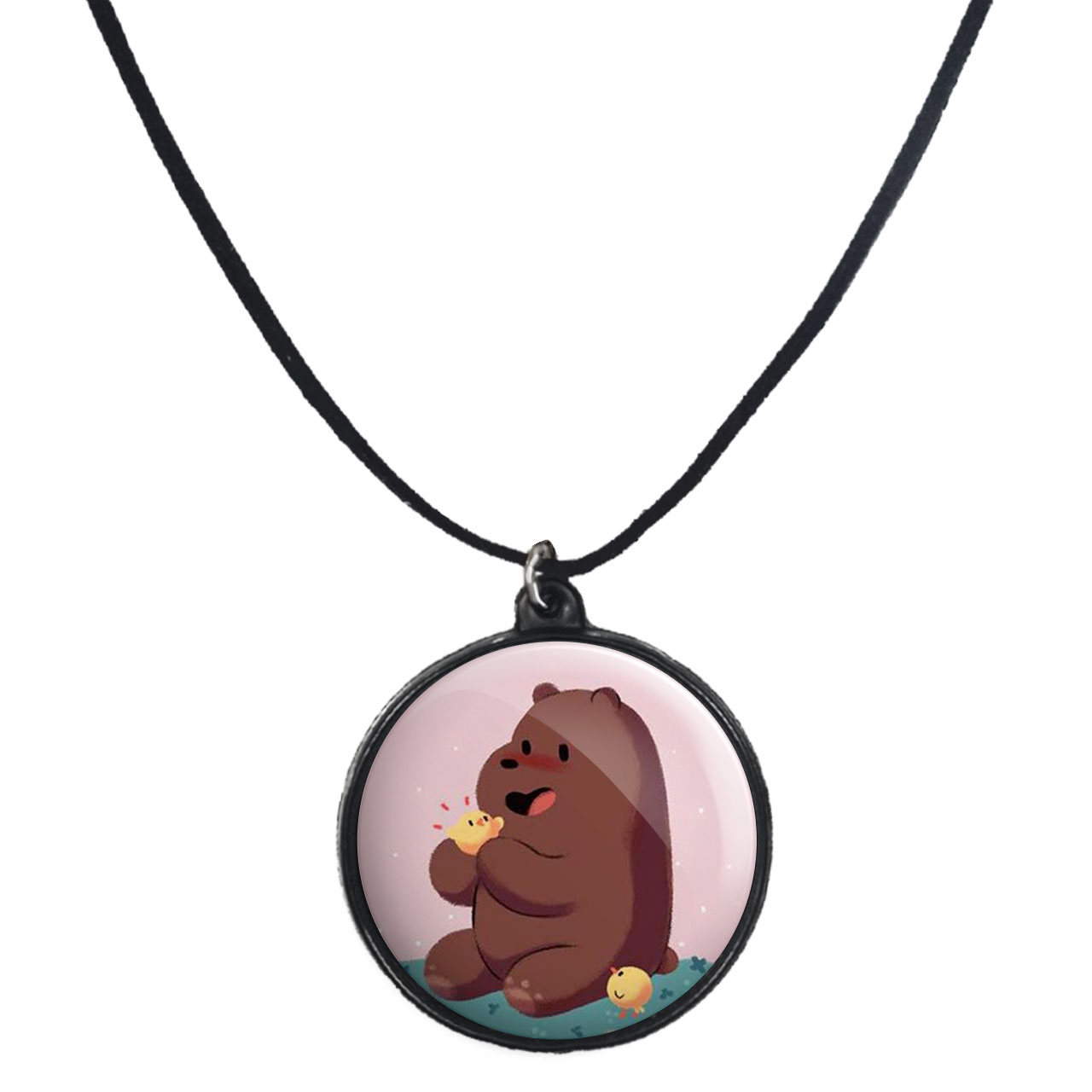 گردنبند پرمانه طرح خرس‌های کله‌فندقی کد pmb.10215 مدل دو طرفه