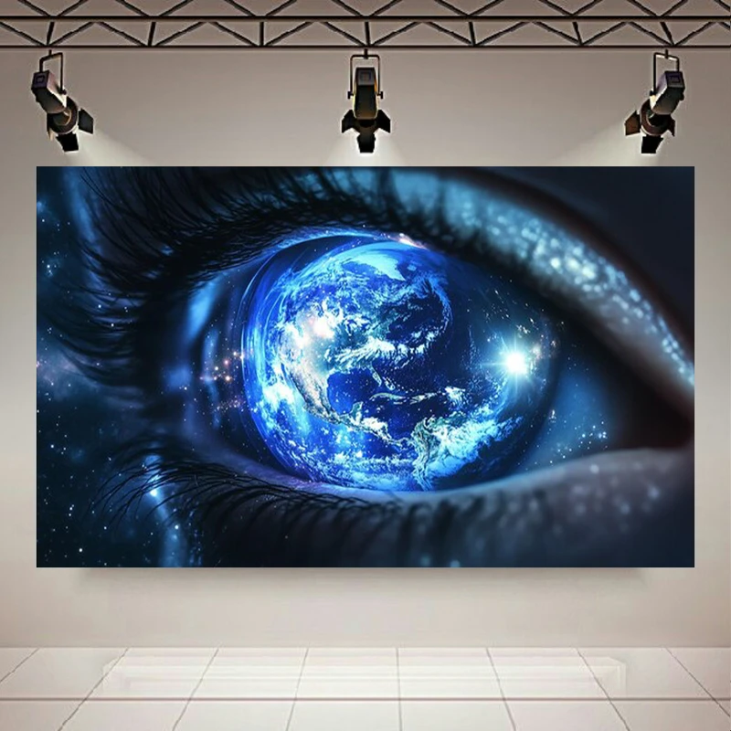 تابلو بوم طرح چشم مدل نگاه به زمین کد AR303644