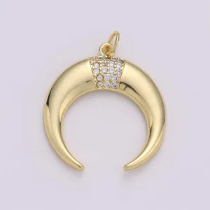 آویز گردنبند طلا 18 عیار زنانه قیراط طرح ماه کد GH3025