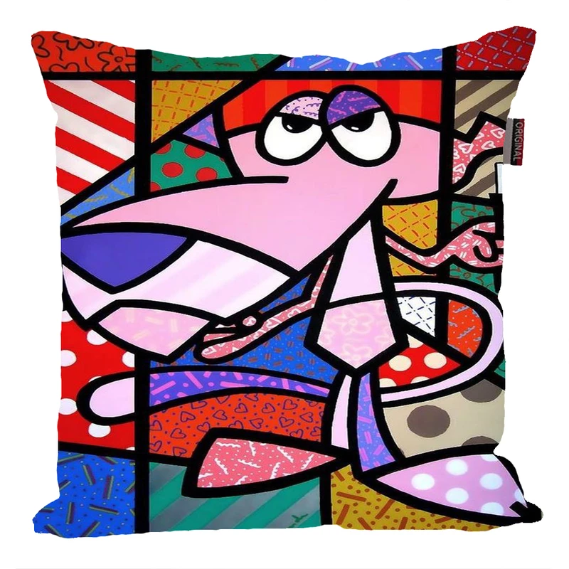 کوسن ناریکو طرح سنتی مدل پلنگ صورتی کد 03395