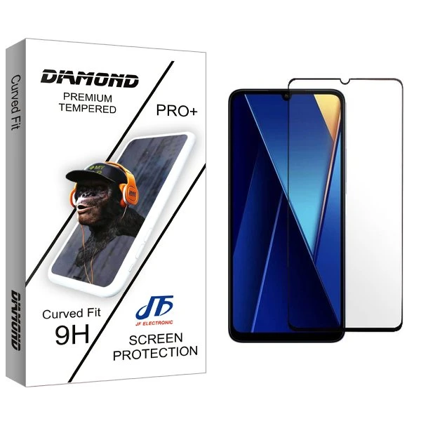 محافظ صفحه نمایش شیشه ای جی اف مدل Diamond مناسب برای گوشی موبایل شیائومی Poco C65