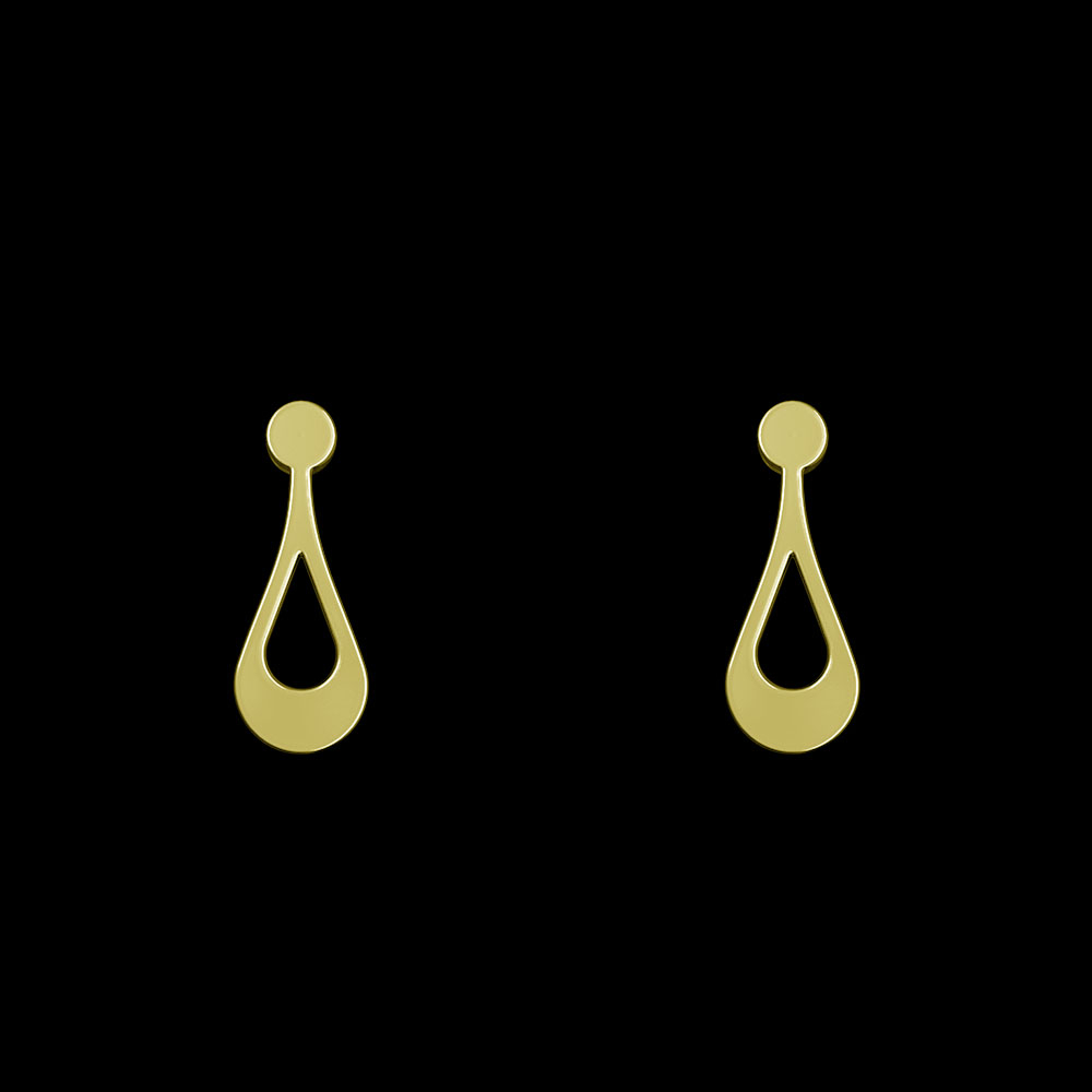 گوشواره طلا 18 عیار زنانه مدوپد مدل اشک کد GA1-10002