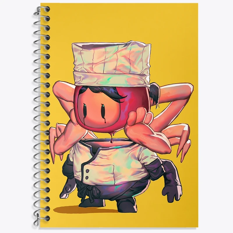 دفتر زبان 50 برگ خندالو مدل دو خط طرح بازی فال گایز (Fall Guys) کد 32790