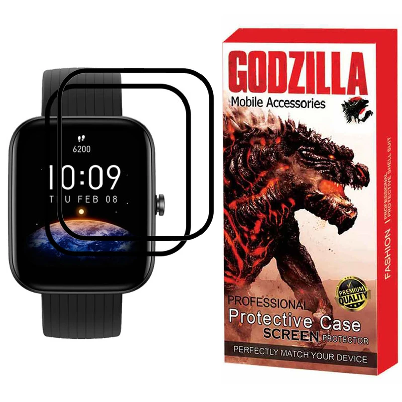 محافظ صفحه نمایش گودزیلا مدل G-PMMA مناسب برای ساعت هوشمند امیزفیت Bip 3 Pro بسته 2 عددی