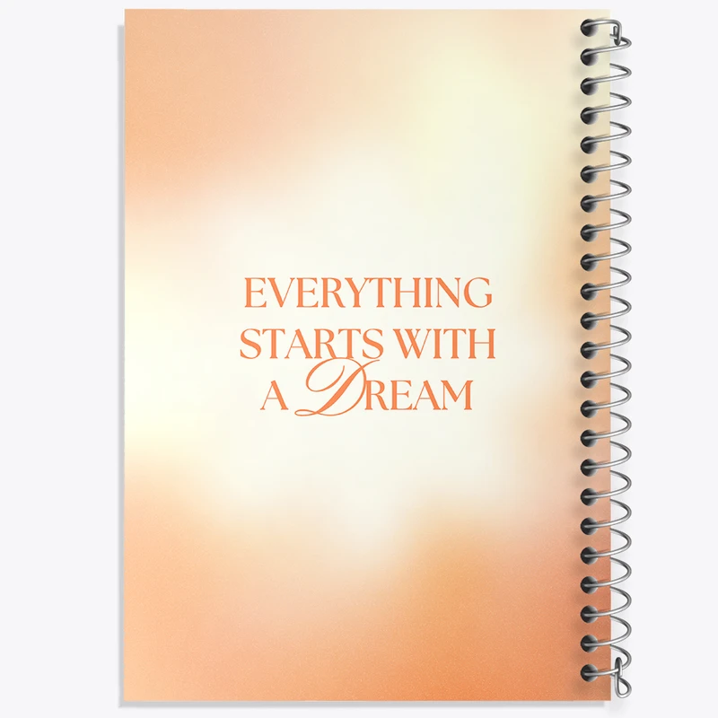 دفتر شطرنجی 50 برگ خندالو طرح Everything Starts With A Dream کد N2365