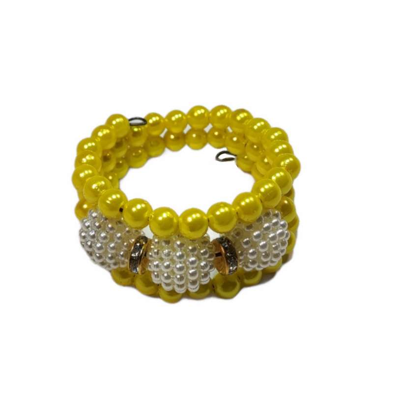 دستبند دخترانه مدل مرواریدی نگین دار دستبند دخترانه مدل مرواریدی نگین دار