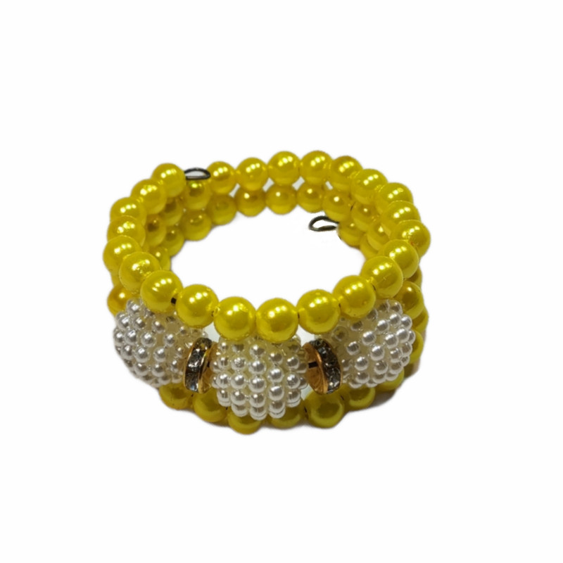 دستبند دخترانه مدل مرواریدی نگین دار دستبند دخترانه مدل مرواریدی نگین دار