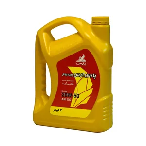 روغن موتور خودرو بنزینی نفت پارس مدل ارس پریمیوم SG 20W-50 حجم 4 لیتر