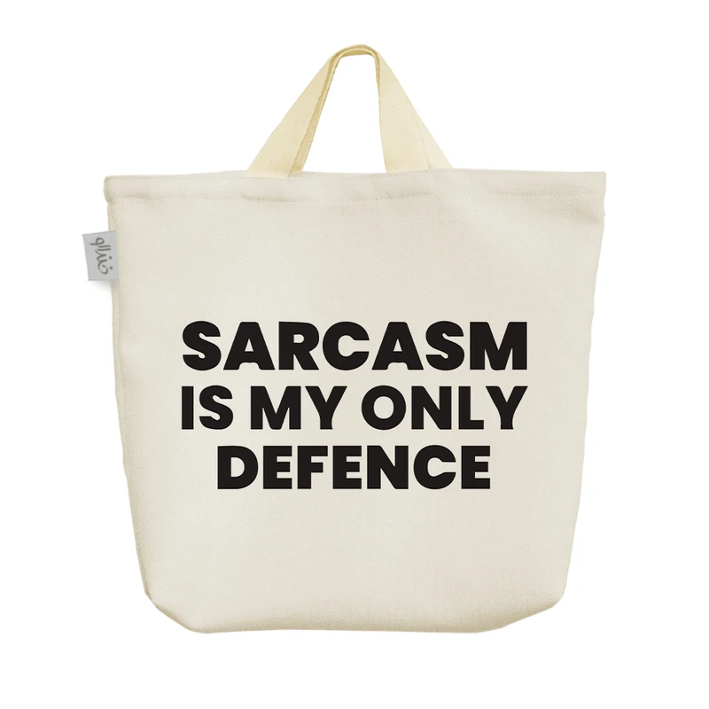 ساک خرید خندالو مدل Sarcasm Is My Only Defence کد 6548