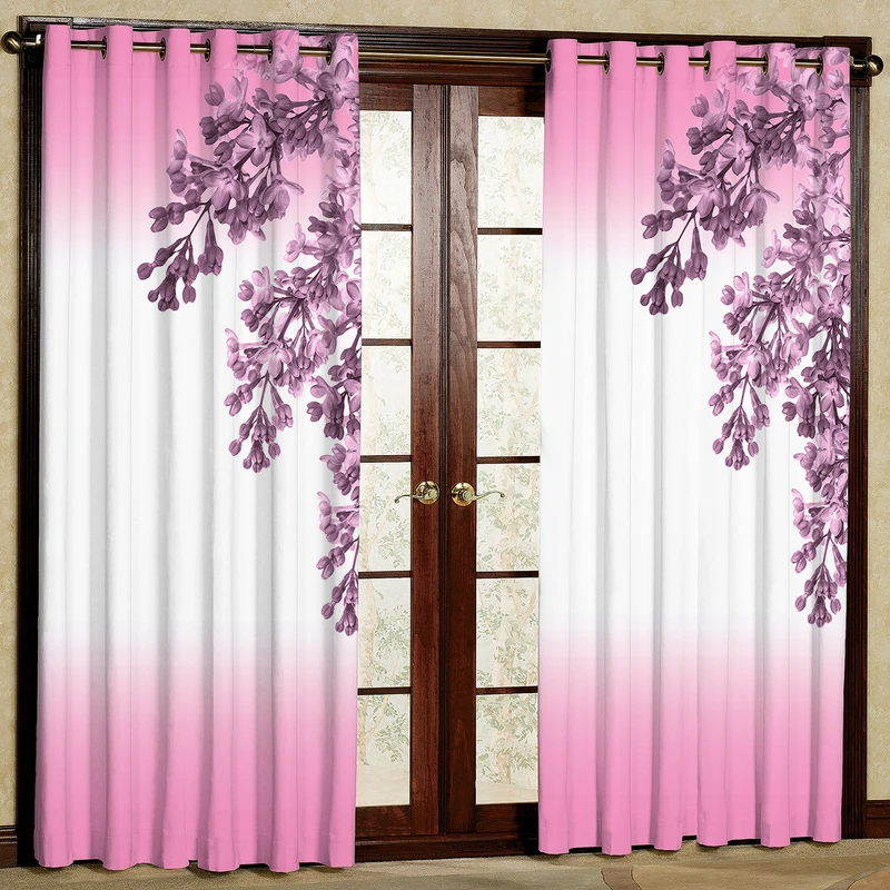 پرده مدل شکوفه هازان پانچی کد 4035 سایز 140x200 سانتی متر