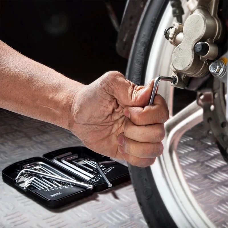 عکس شماره 4 : آچار آلن و ستاره ای رونیکس مدل 2051hex-key مجموعه 18 عددی