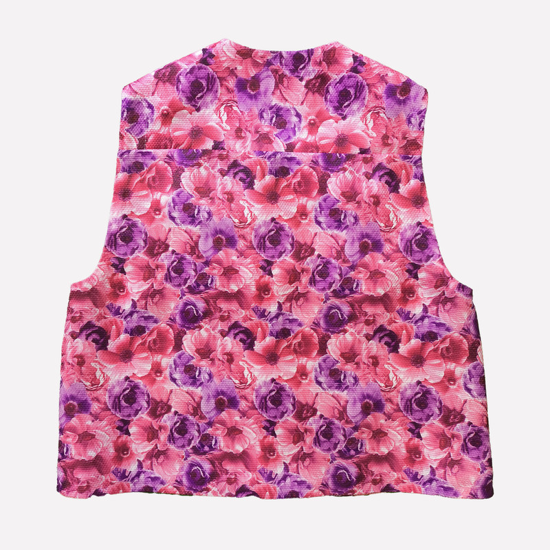 جلیقه زنانه مدل بنفشه طرح گلدار