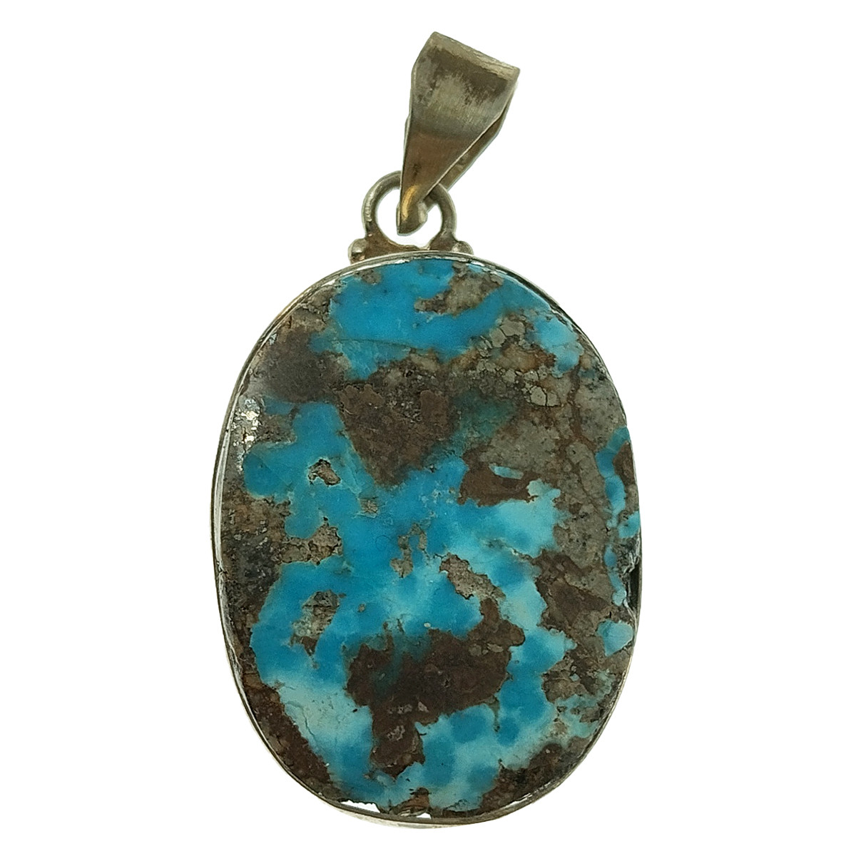 آویز گردنبند نقره زنانه سلین کالا مدل فیروزه نیشابور کد 33