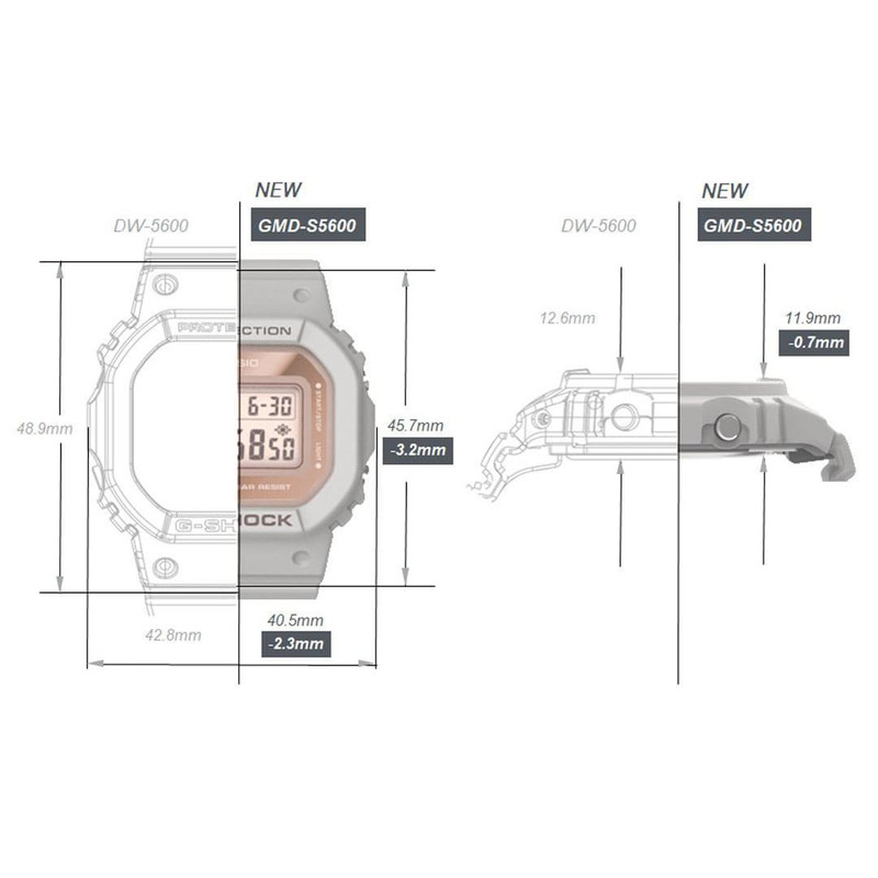 ساعت مچی دیجیتال کاسیو مدل GMD-S5600-1DR