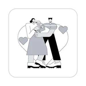 زیر لیوانی کاکتی طرح عاشقانه مدل mp36382