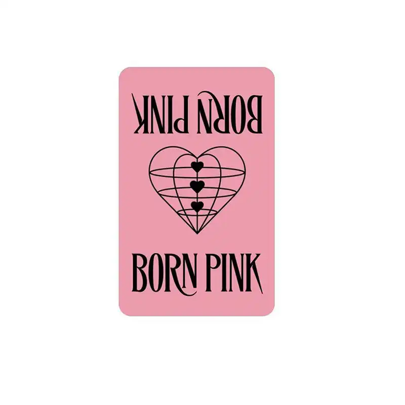 استیکر کارت مدل PH-463 طرح فتوکارت جیسو بلک پینک Blackpink بسته 9 عددی