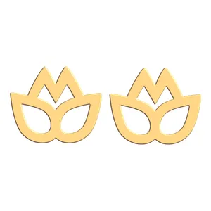 گوشواره طلا 18 عیار زنانه فرشته مدل اسلیمی WEL-000068