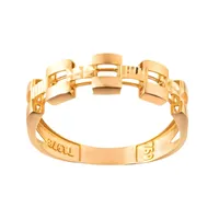 انگشتر طلا 18 عیار زنانه با طرح رولکس طلای صداقت مدل رولکس RU1 سایز 55