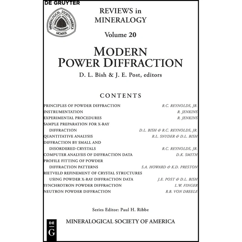 کتاب Modern Powder Diffraction  اثر David L. Bish انتشارات De Gruyter