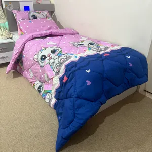 سرویس ملحفه 1 نفره 2 تکه مدل گربه ملوس