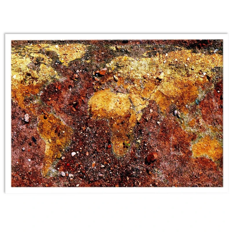 تابلو نوری بکلیت طرح خاکی نقشه جهان مدل W-S876