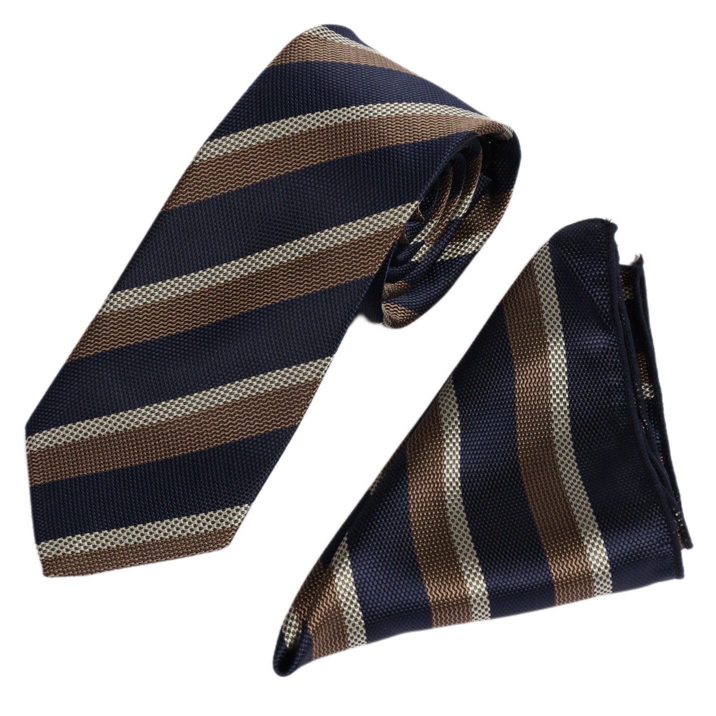 ست کراوات و دستمال جیب مردانه نسن طرح کجراه مدل T80