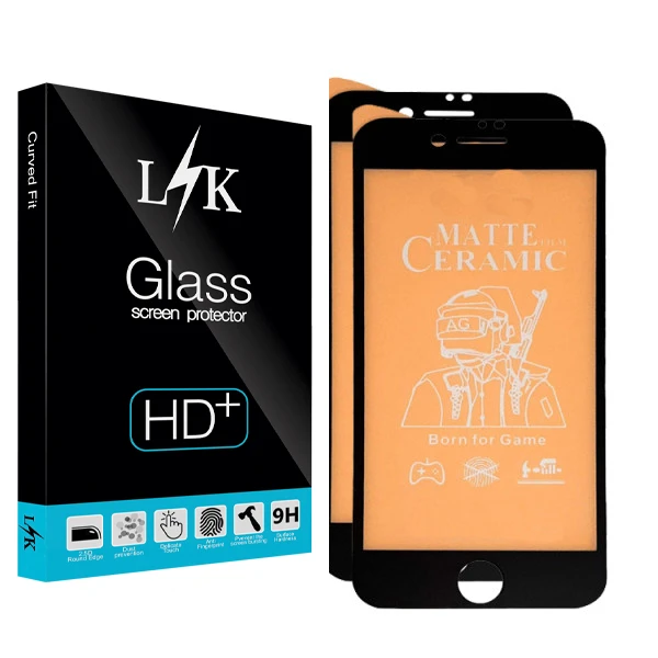 محافظ صفحه نمایش مات ال کی مدل +HD مناسب برای گوشی موبایل اپل Iphone 8 بسته دو عددی