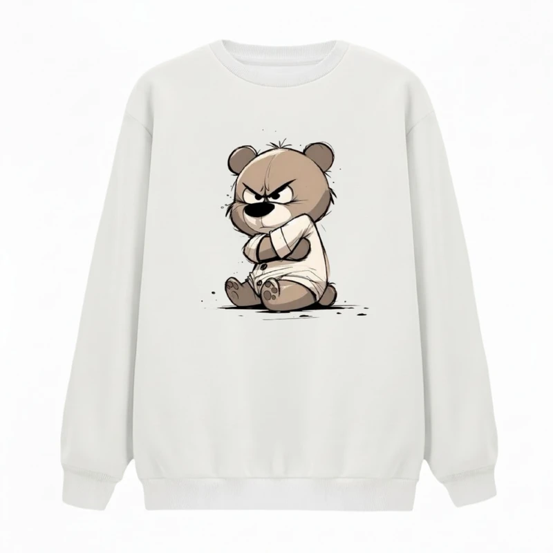 سویشرت زنانه مدل خرس عصبانی کد v6 