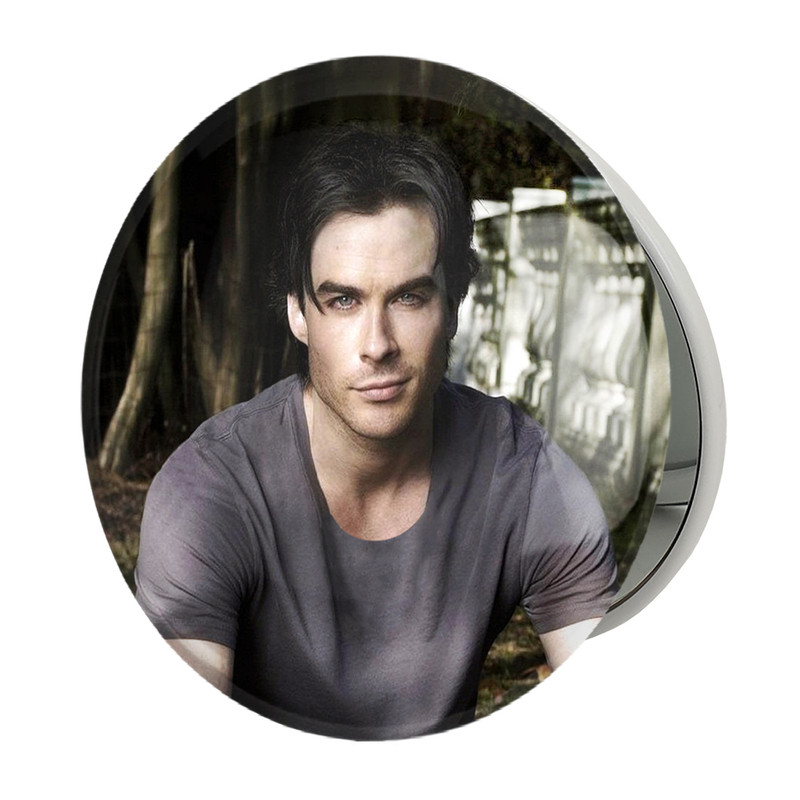 آینه جیبی خندالو طرح دیمون سالواتوره خاطرات یک خون آشام The Vampire Diaries مدل تاشو کد 23678 