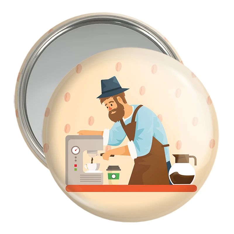 آینه جیبی خندالو مدل باریستا کافه چی کد 28136