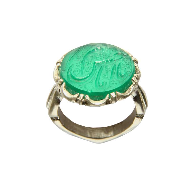 انگشتر نقره مردانه مدل حرز و عقیق حکاکی یا امام حسن