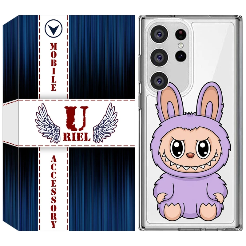 کاور یوریل مدل Clear کد 130 طرح لبوبو Labubu مناسب برای گوشی موبایل سامسونگ Galaxy S23 Ultra